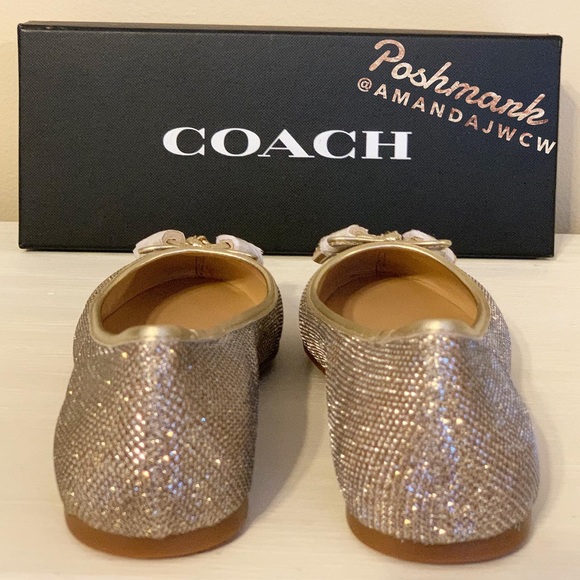Coach Gold Ballet Slippers- NWT - Picture 6 of 8
